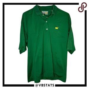 The Masters Slazenger Augusta National Golf Men's Cotton Green Polo Shirt Size L